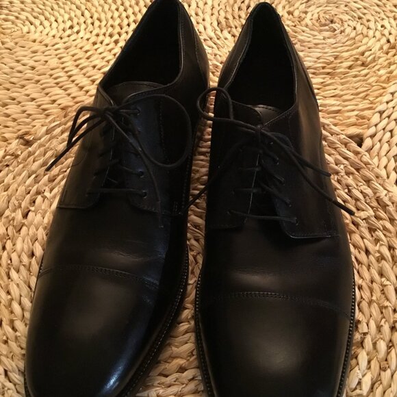 Men\'s Cole Haan Black Leather Oxford Dress Shoes with Cap Toe Design Size 13 main image 10